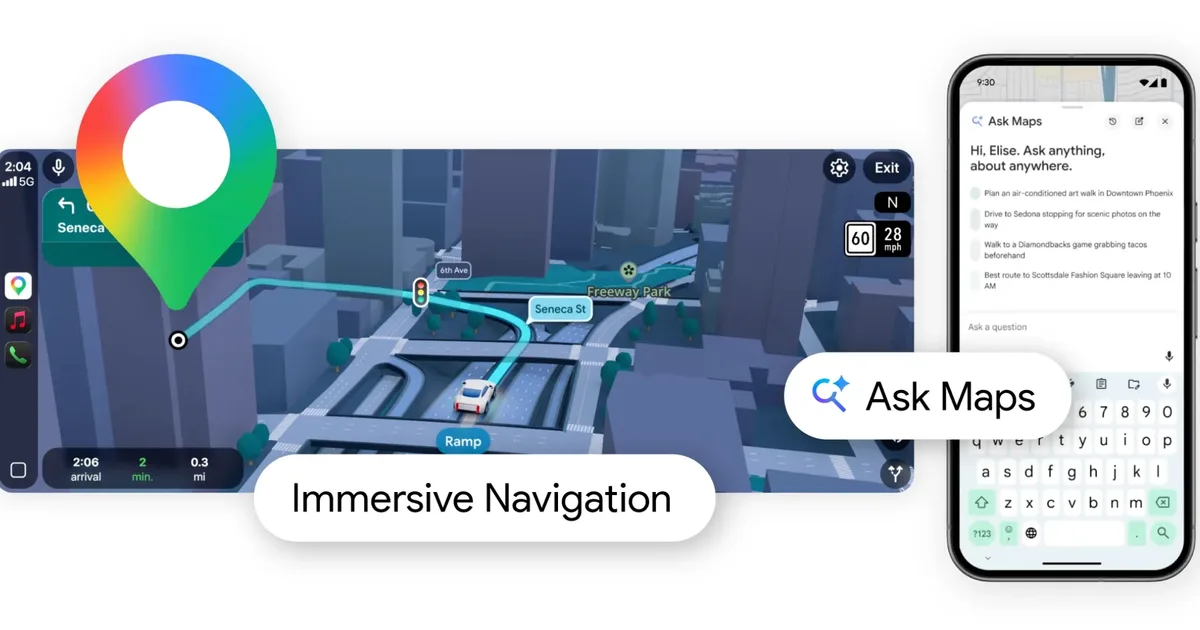 Google Maps gets conversational AI and 3D navigation in one of its biggest update