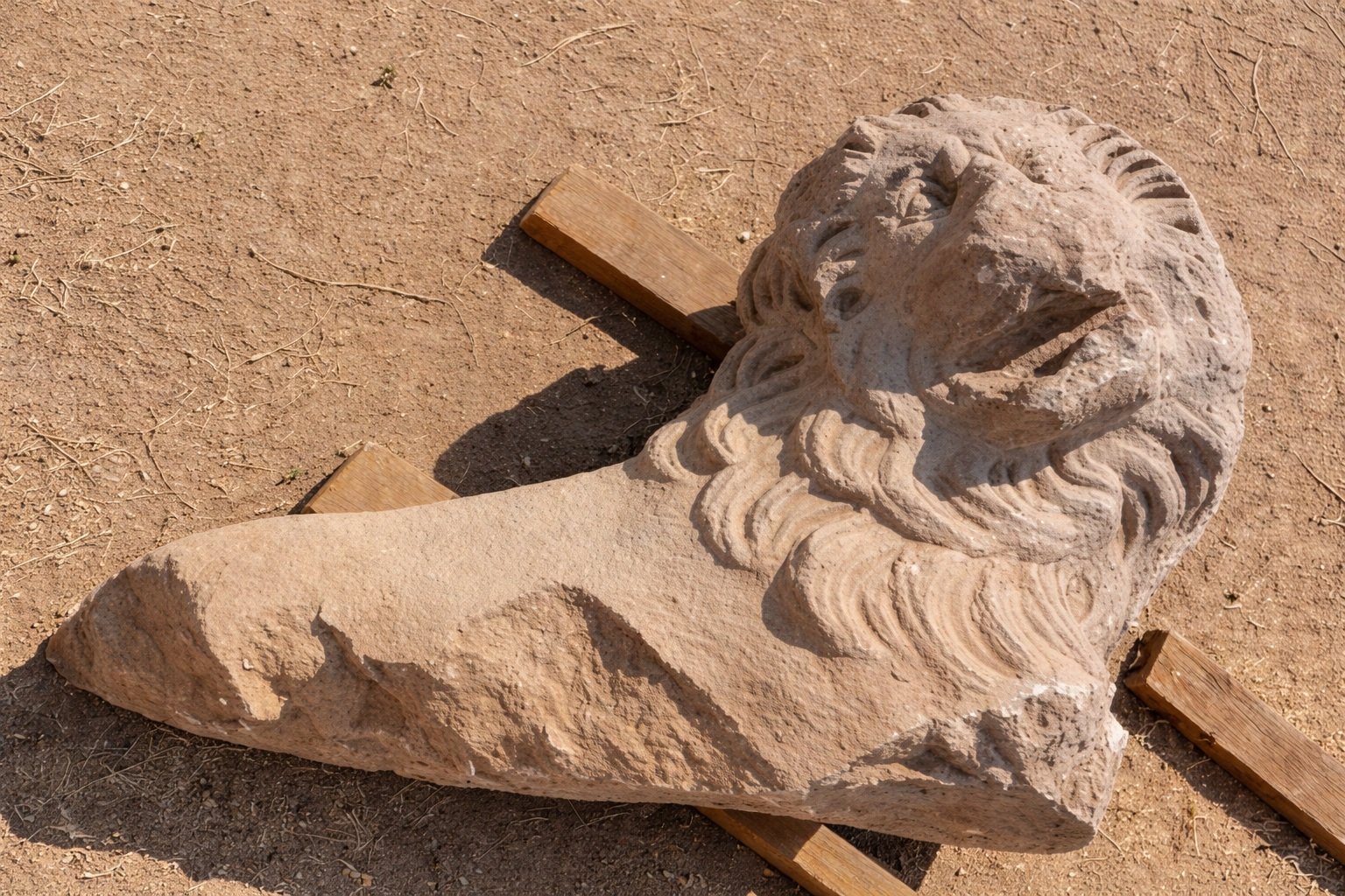 Marble lion unearthed during excavations in Philippi