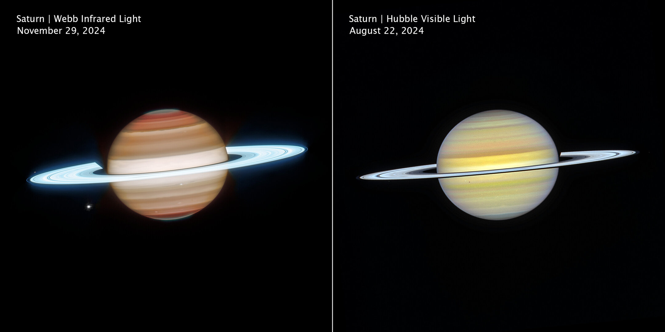Webb & Hubble capture new views of Saturn
