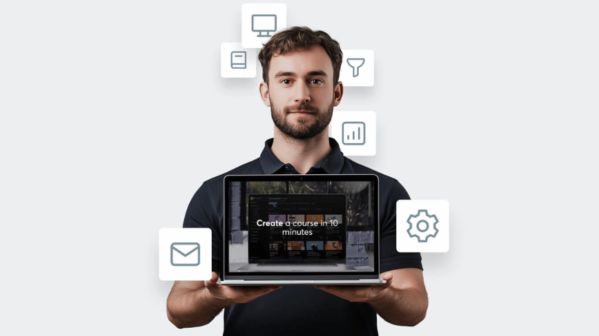 LearnWorlds lets you build a full online course business with AI