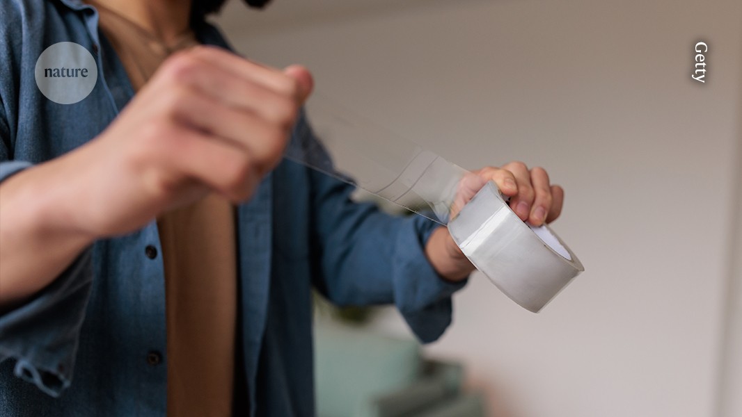 The squeal of peeling tape, explained