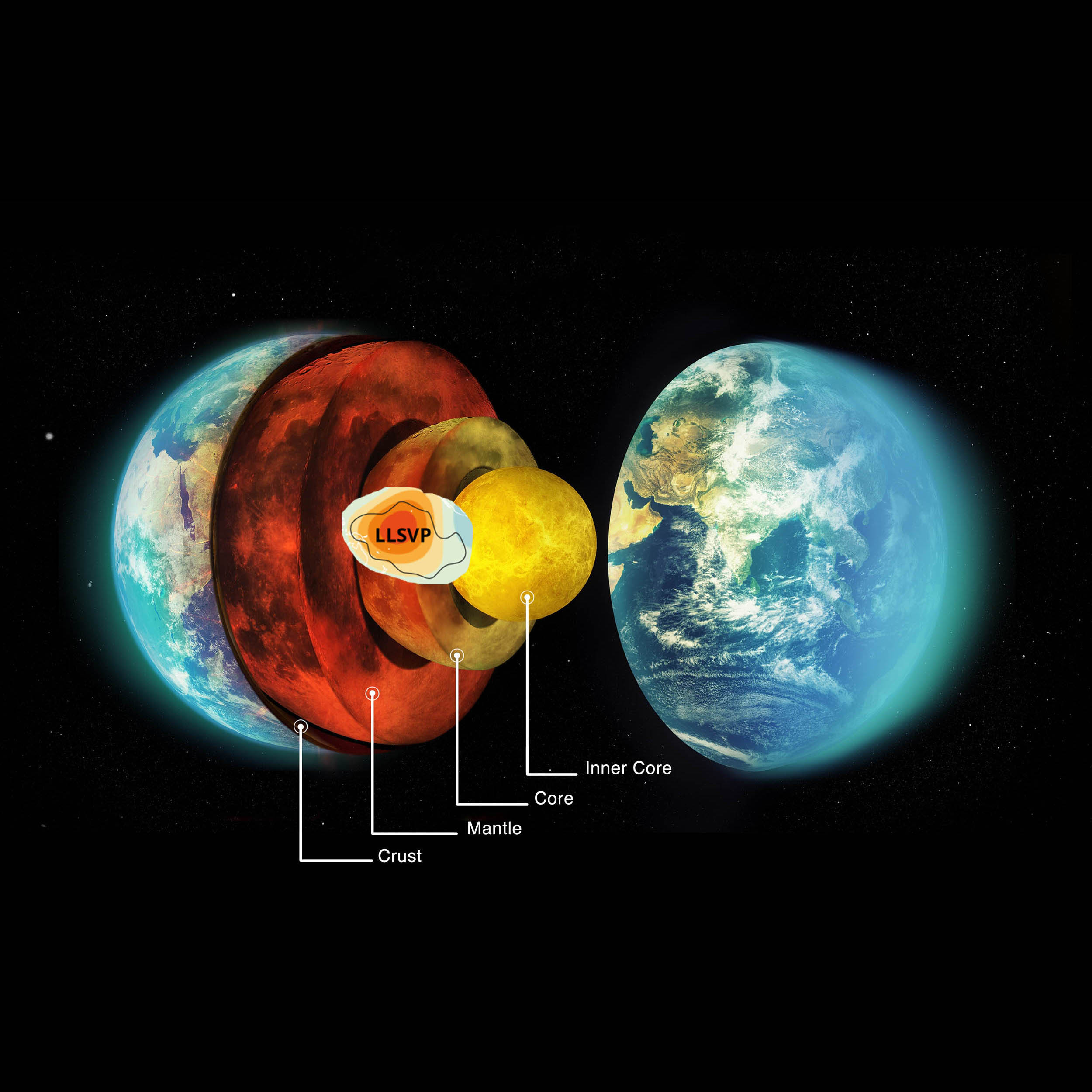 Huge “islands” found inside Earth are 100 times taller than Everest