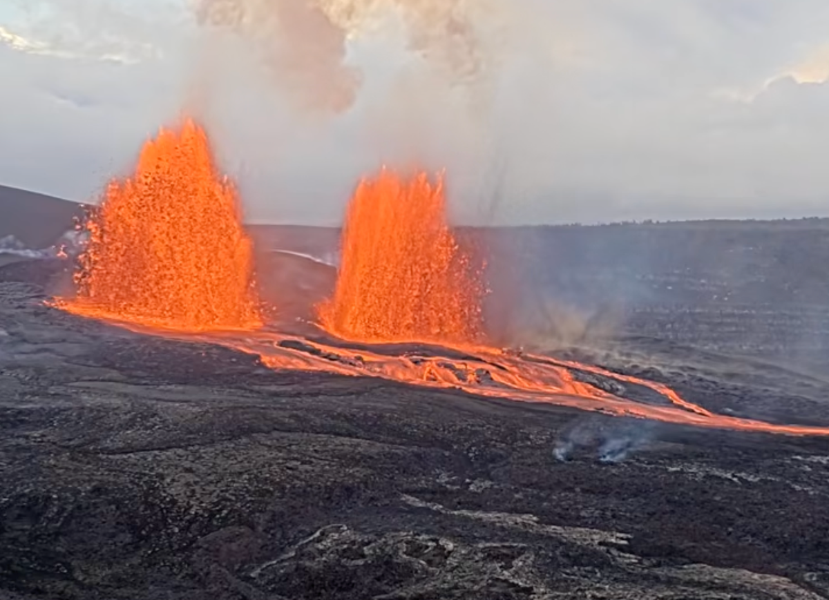 See Hawaii’s Kīlauea volcano erupt, shooting lava 1,300 feet into the air