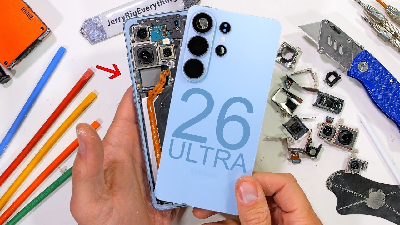 Samsung Galaxy S26 Ultra torn apart by YouTuber. This is what he found.