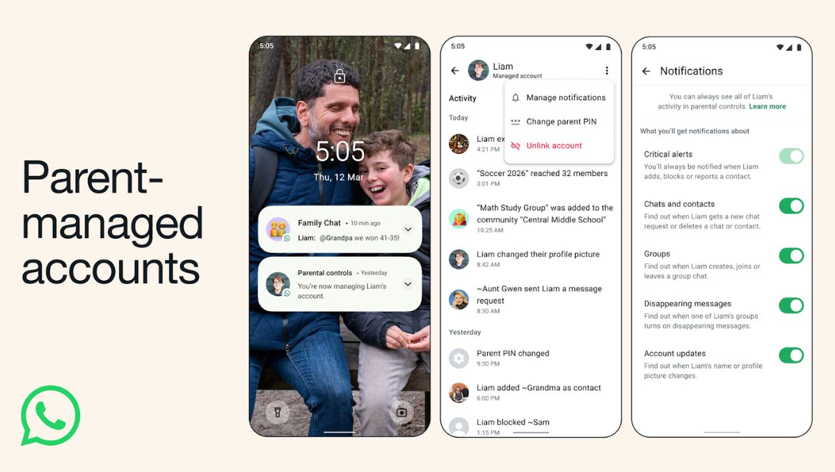 WhatsApp Introduces Parent-Supervised Accounts For Kids Under 13: Messaging Only, No AI Or Status