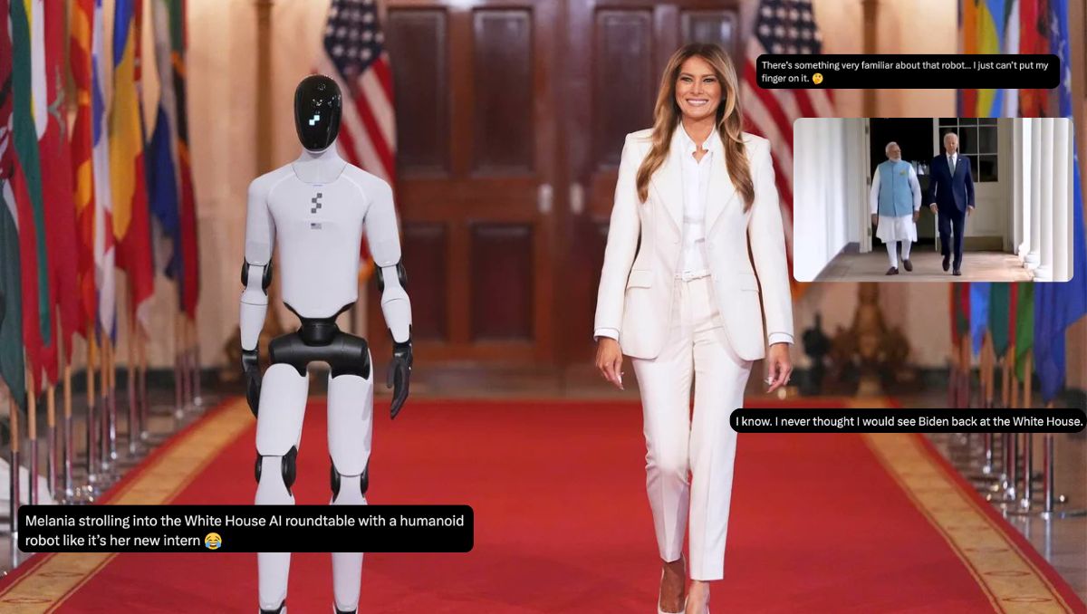 Melania Trump Greets A Talking Humanoid Robot At White House; Internet Reacts