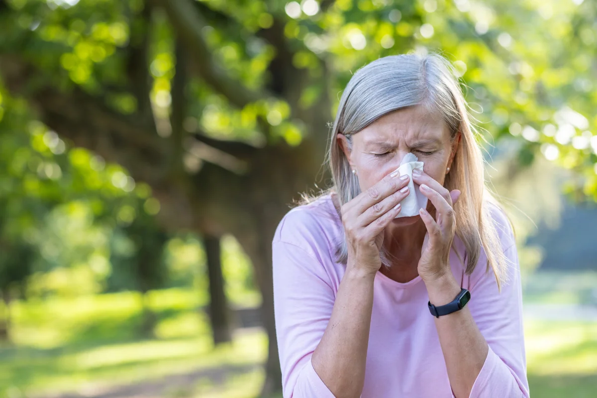Why do older people have fewer seasonal allergies?