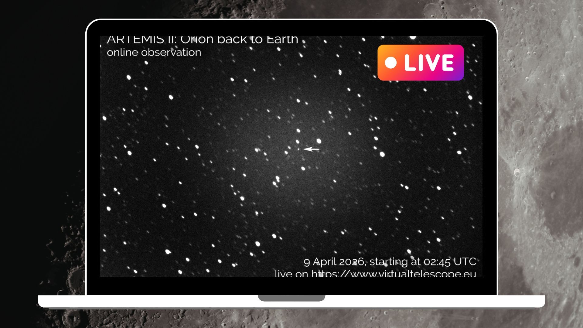 Watch Artemis 2 race back to Earth in this telescope livestream tonight (April 9)