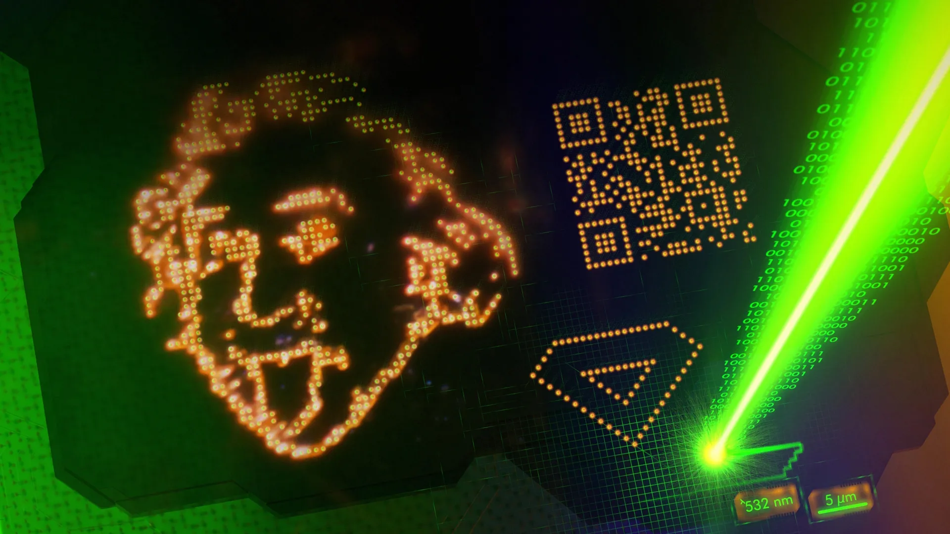 Scientists sculpt Einstein onto a crystal using only light