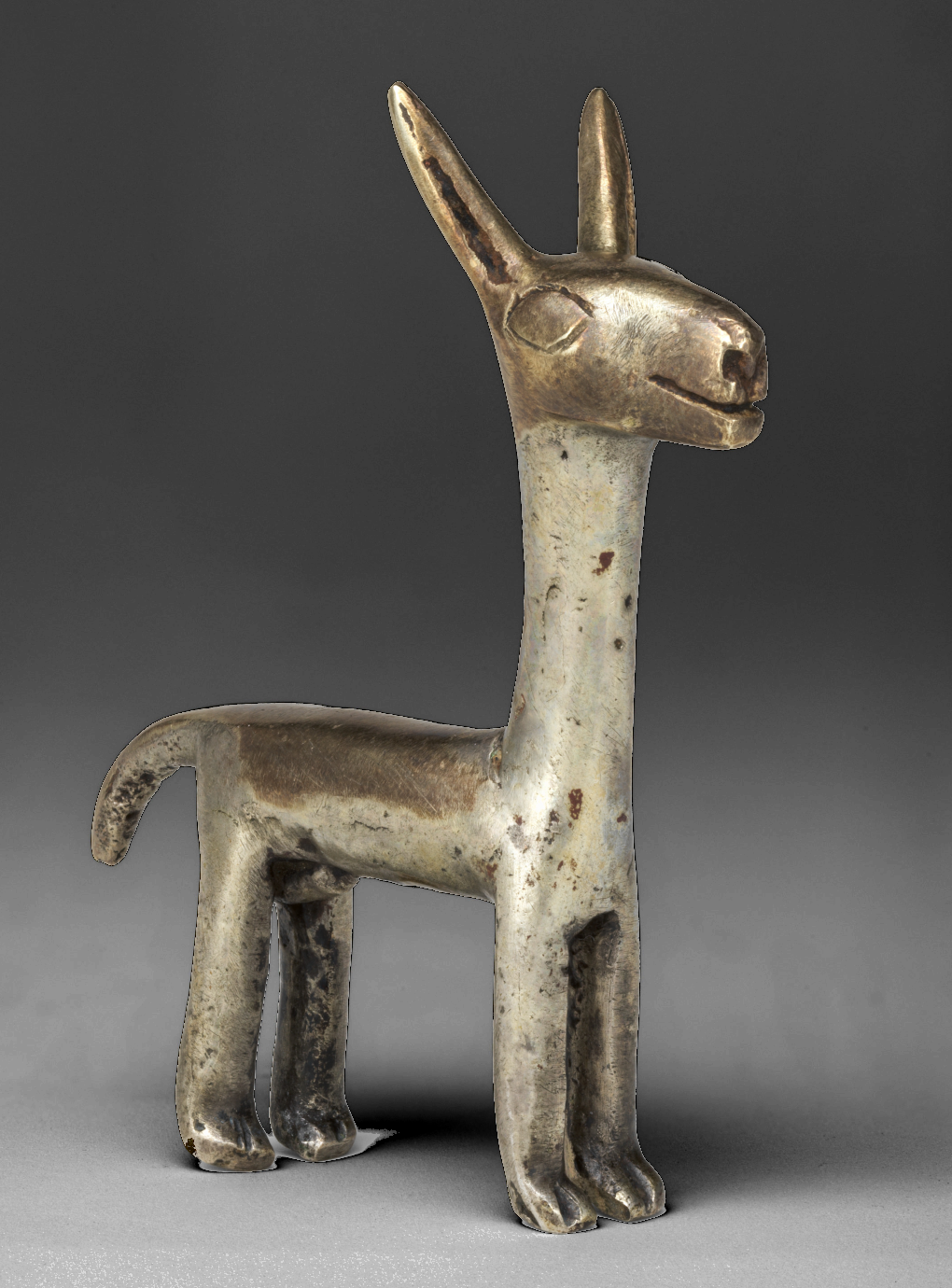 Miniature camelid effigy: A silver llama with a wry smile that the Inca crafted 600 years ago
