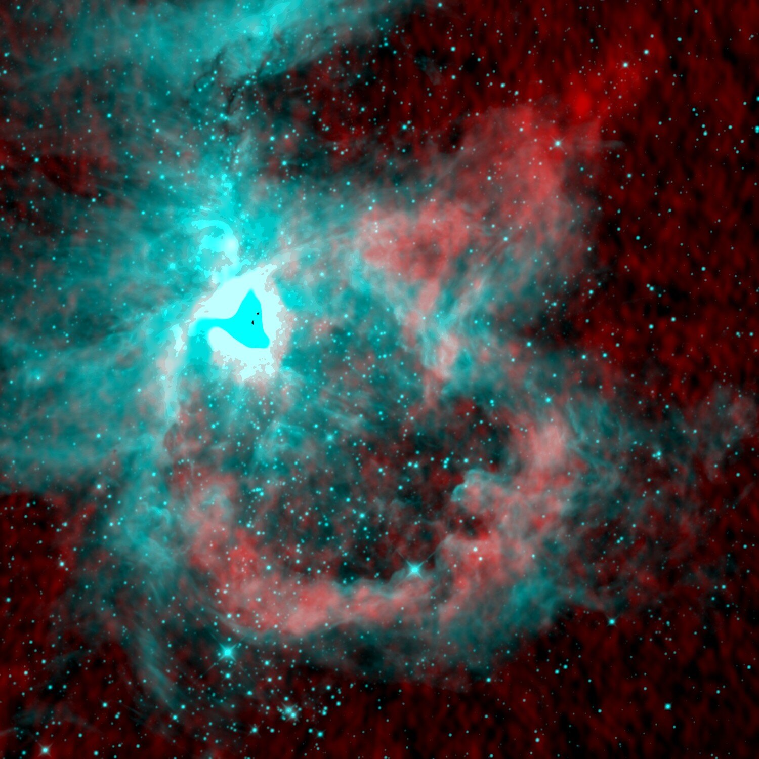 The ghost in Orion's shell: Hydrogen maps show repeated stellar feedback sculpted around Orion Nebula